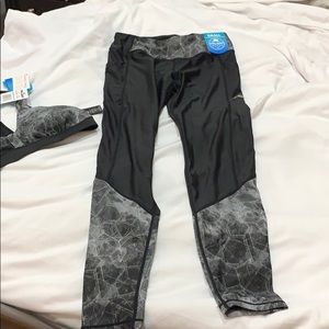 Pelagic Swim leggings and bathing suit top